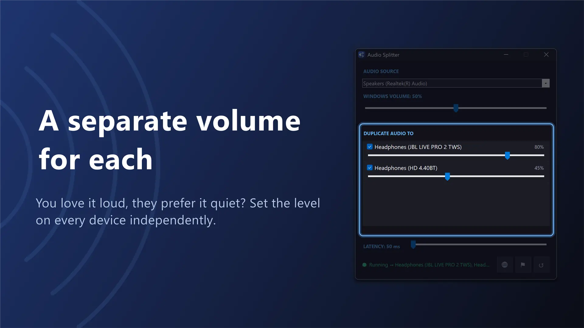 A separate volume for each